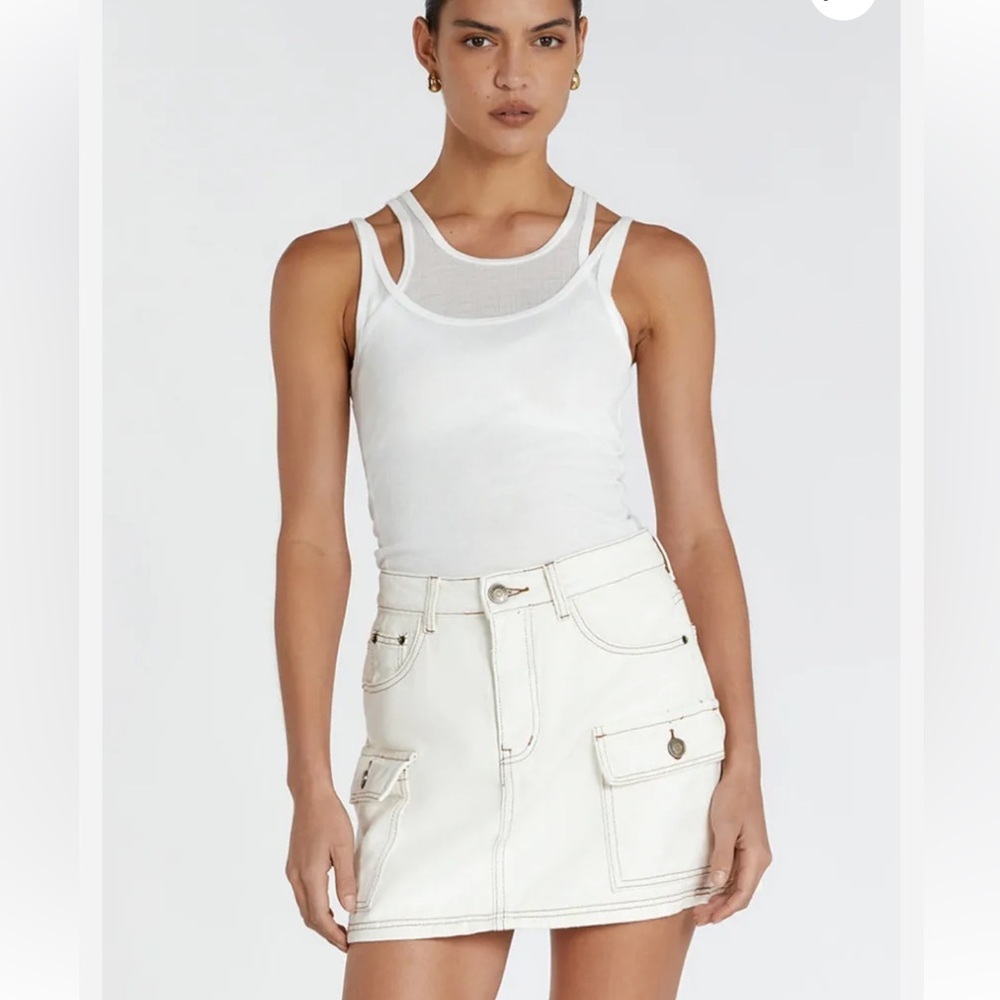 DISSH FELIX CREAM CARGO SKORT